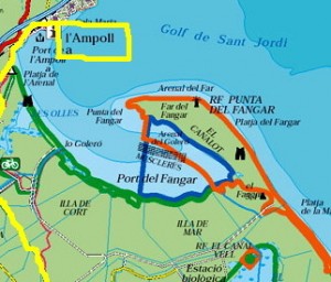 mapa-playa-del-fangar-delta-del-ebre