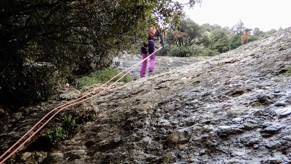 clot dels cargols ferrata del lloro pou de la portella montserrat