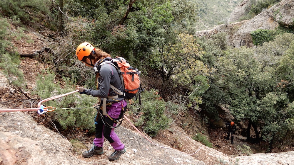 clot dels cargols ferrata del lloro pou de la portella montserrat