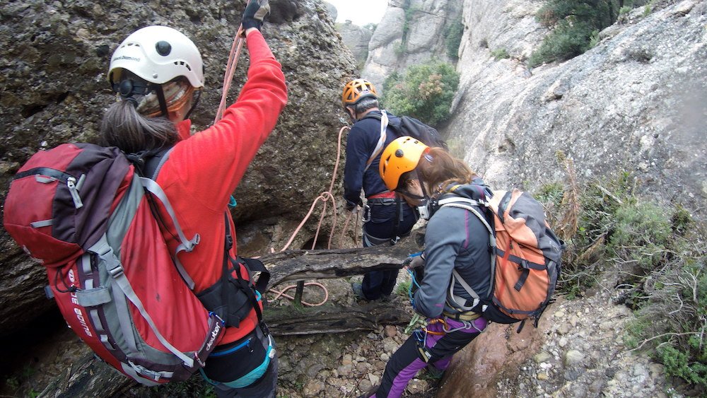 clot dels cargols ferrata del lloro pou de la portella montserrat