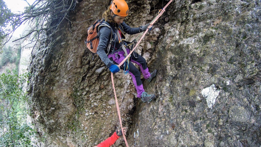 clot dels cargols ferrata del lloro pou de la portella montserrat