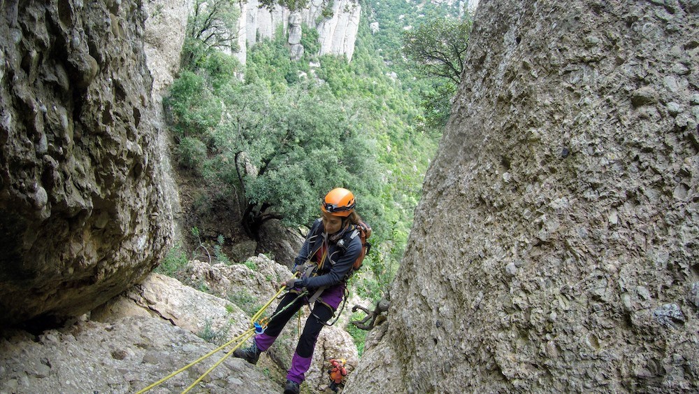 clot dels cargols ferrata del lloro pou de la portella montserrat