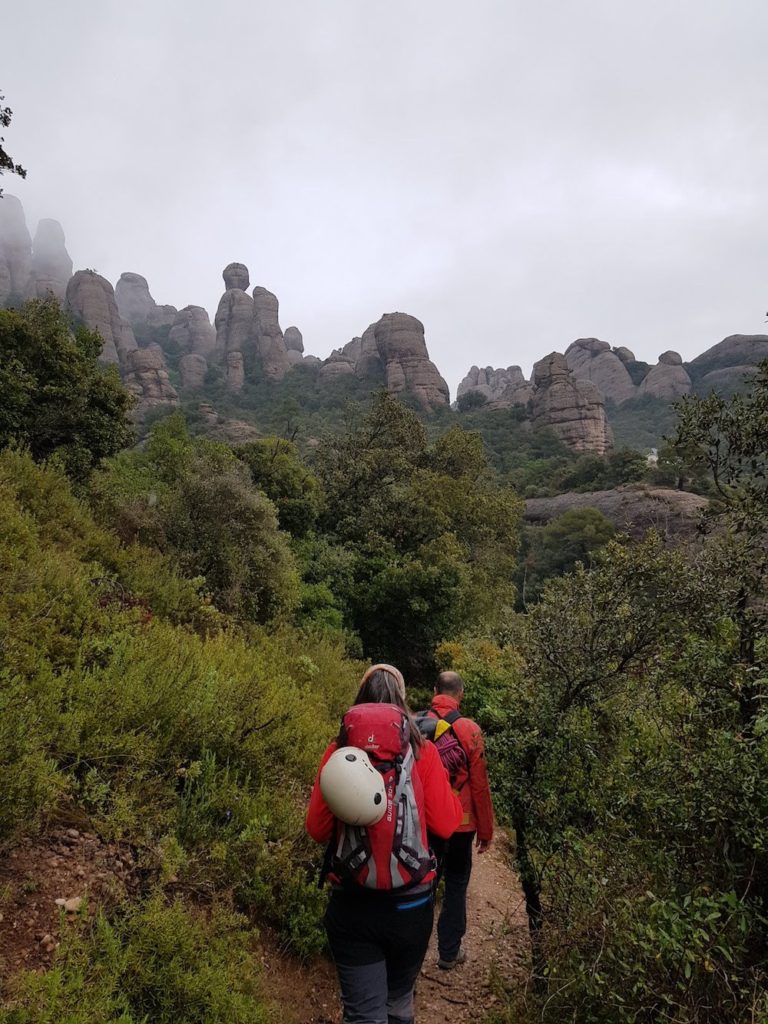 clot dels cargols ferrata del lloro pou de la portella montserrat