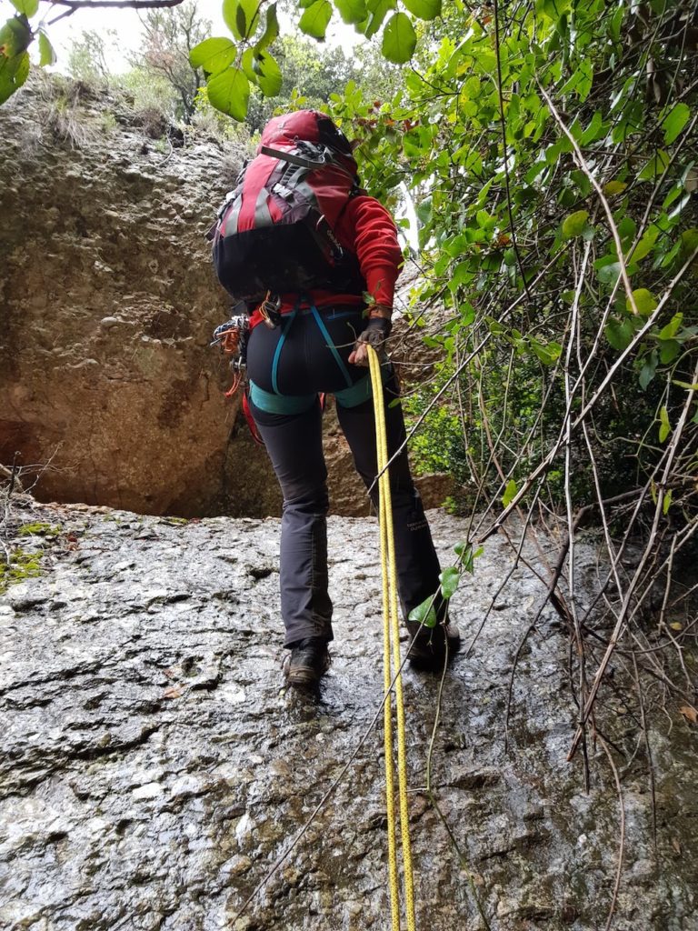 clot dels cargols ferrata del lloro pou de la portella montserrat