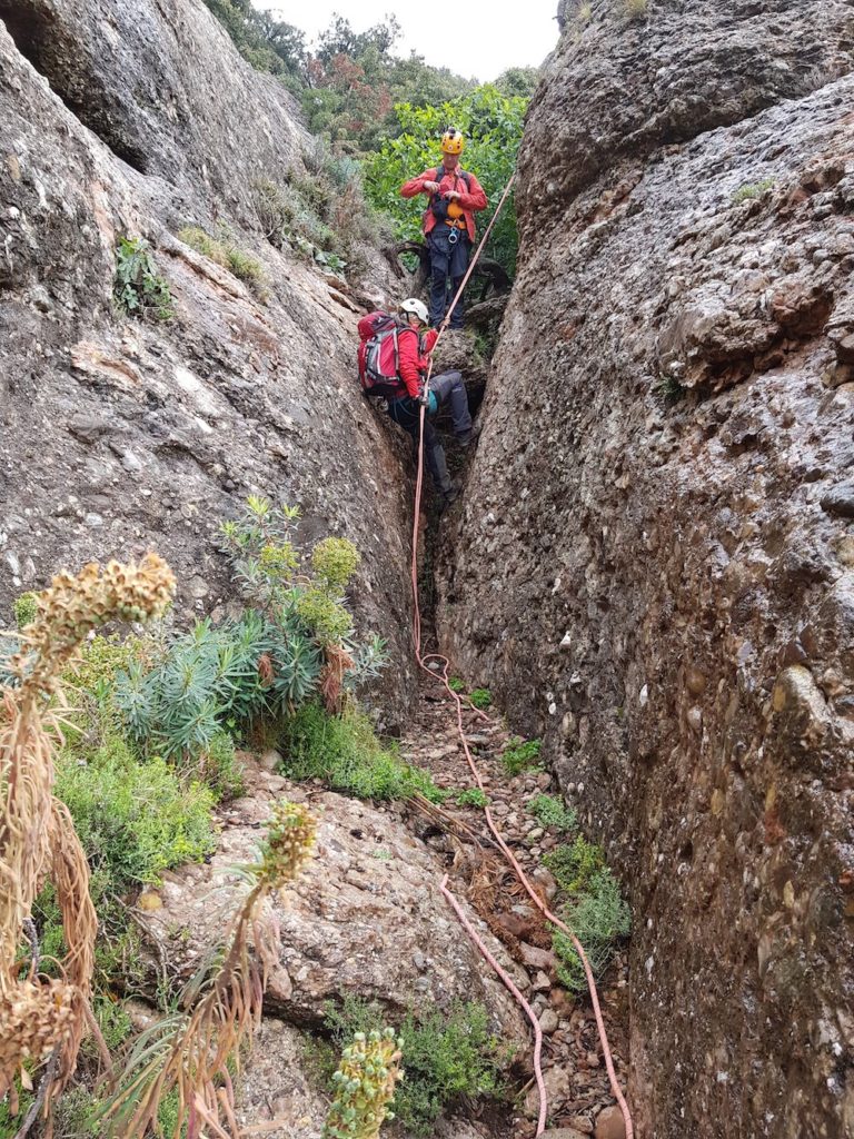 clot dels cargols ferrata del lloro pou de la portella montserrat