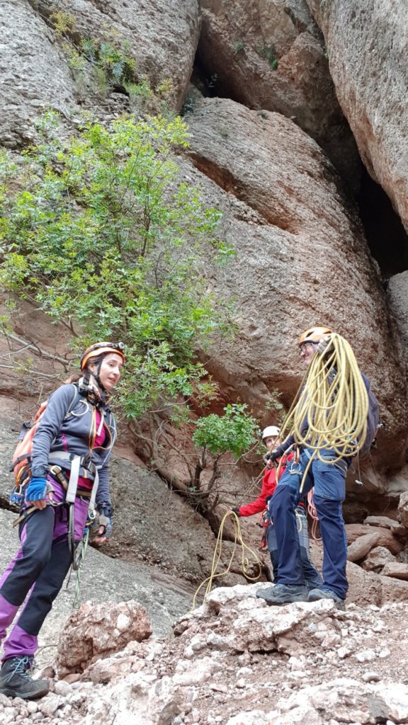 clot dels cargols ferrata del lloro pou de la portella montserrat